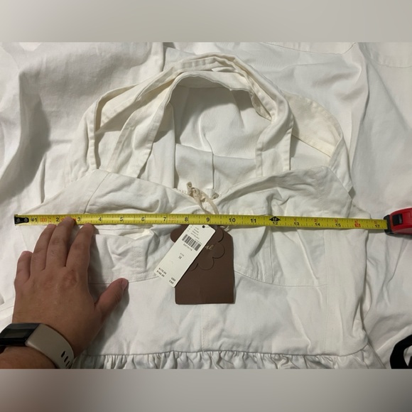 Anthropology Forever that girl denim sweetheart Elegant Cream Midi Dress - Picture 9 of 9